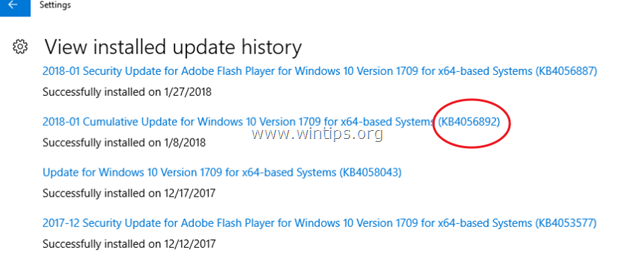 Windows 10 Update KB4056892 kan 0x800f0845 niet installeren