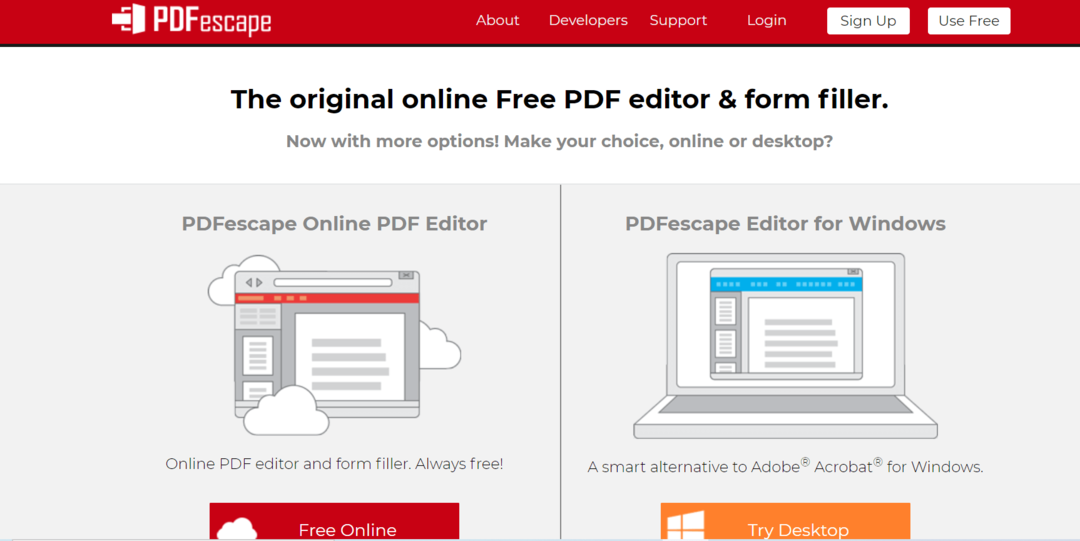 PDFescape – tasuta PDF-i redigeerimise tarkvara