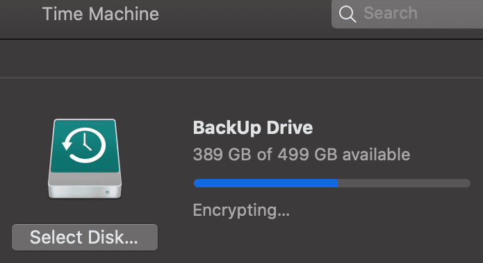 Time Machine-Шифрование-macOS