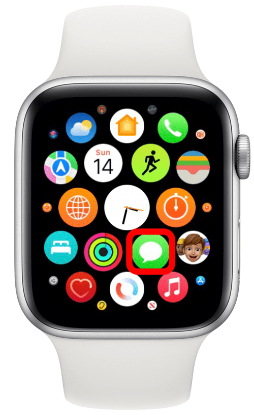 Otvorte Správy na hodinkách Apple Watch.