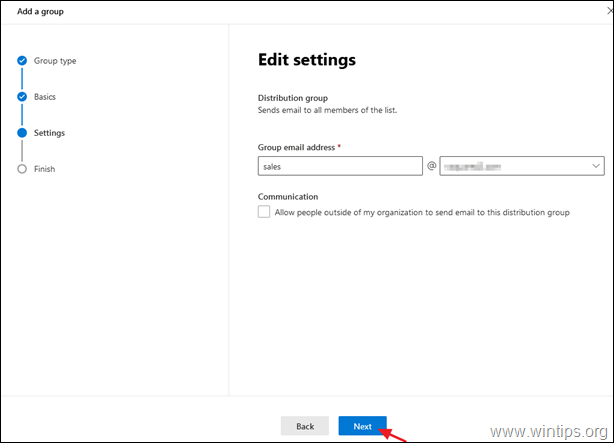 Ställ in distributionsgrupp i Office 365