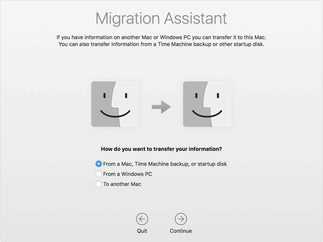 macOS Migration Utility