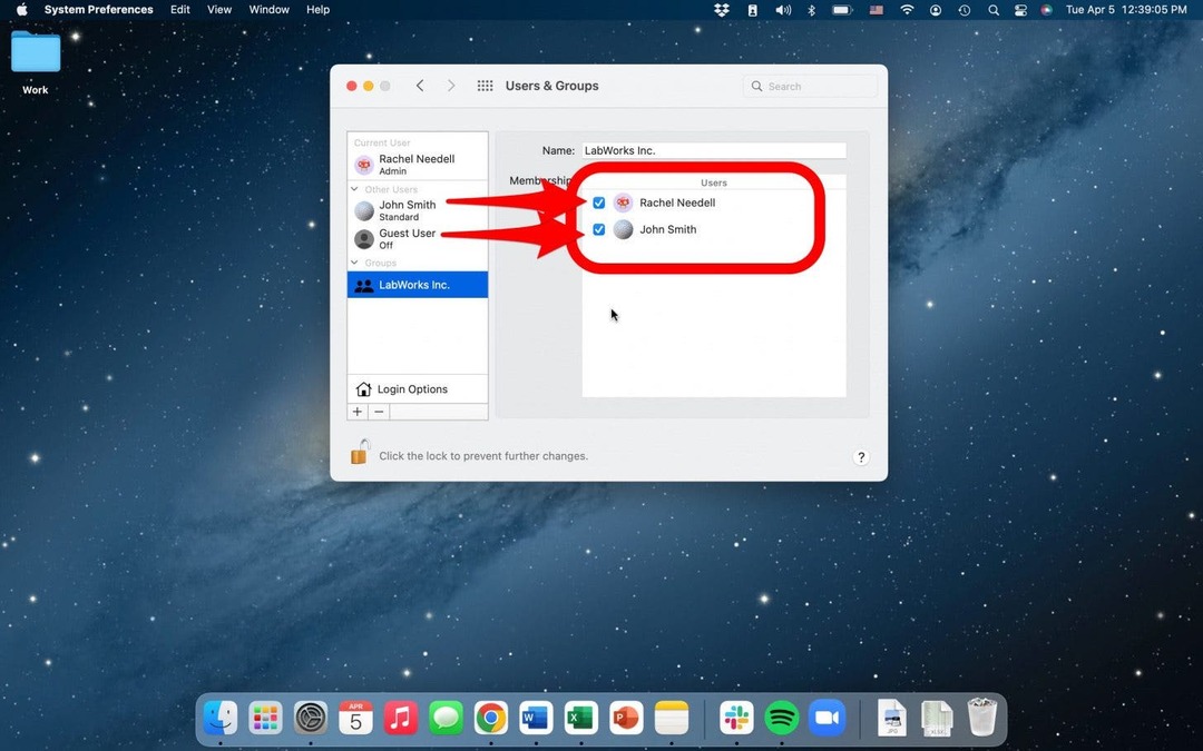 προσθήκη χρηστών στην ομάδα mac