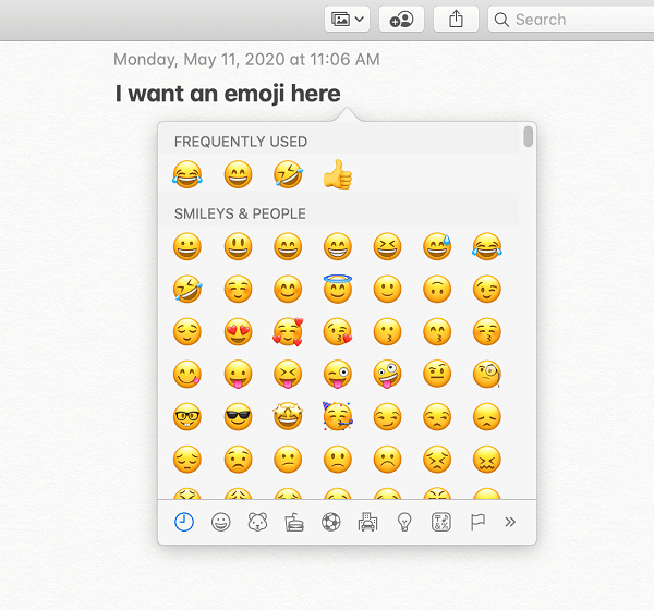 Scorciatoia per tastiera emoji