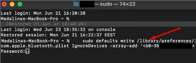 mac-terminal-ignore-bluetooth-device