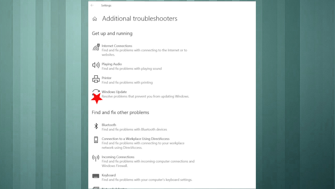 Probleemoplosser voor Windows Update