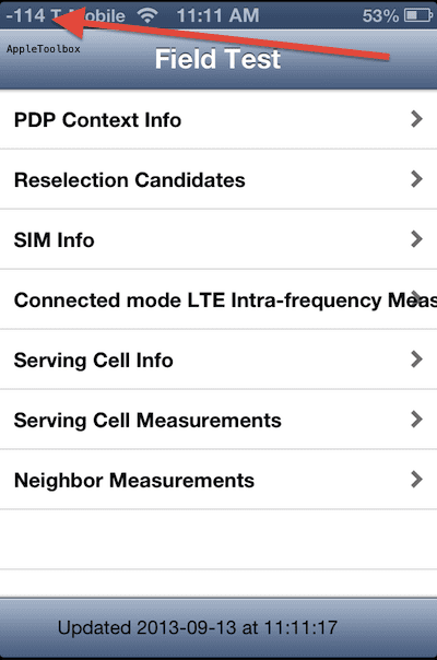 iPhone felttestmodus