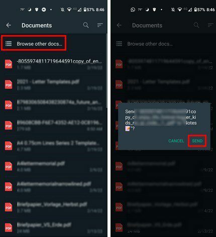 WhatsApp-Dateien senden