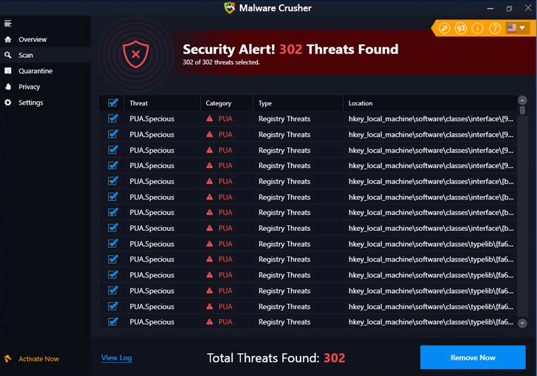 Malware Crusher - Bestes kostenloses Tool zum Entfernen von Spyware