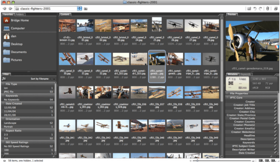 Adobe Bridge - ซอฟต์แวร์จัดระเบียบรูปภาพฟรี