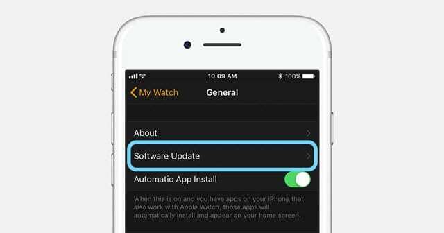 Atualize o software Apple Watch a partir do iPhone