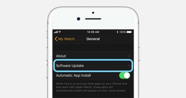 iPhone에서 Apple Watch 소프트웨어 업데이트