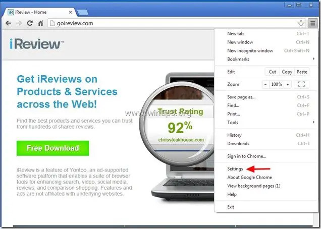 remove-ireview -chrome