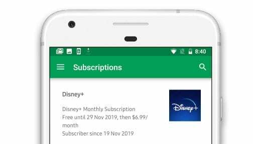 Android ve Google Play'de Disney+ aboneliği