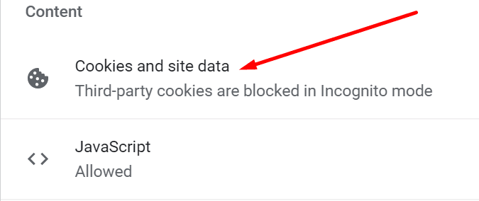 cookie-uri și datele site-ului google chrome