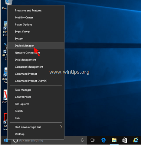 gerenciador de dispositivos abre o windows 10