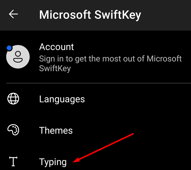 Microsoft Switfkey-Eingabe